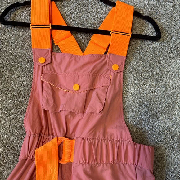 NWT free people pink and orange overalls - Picture 13 of 15